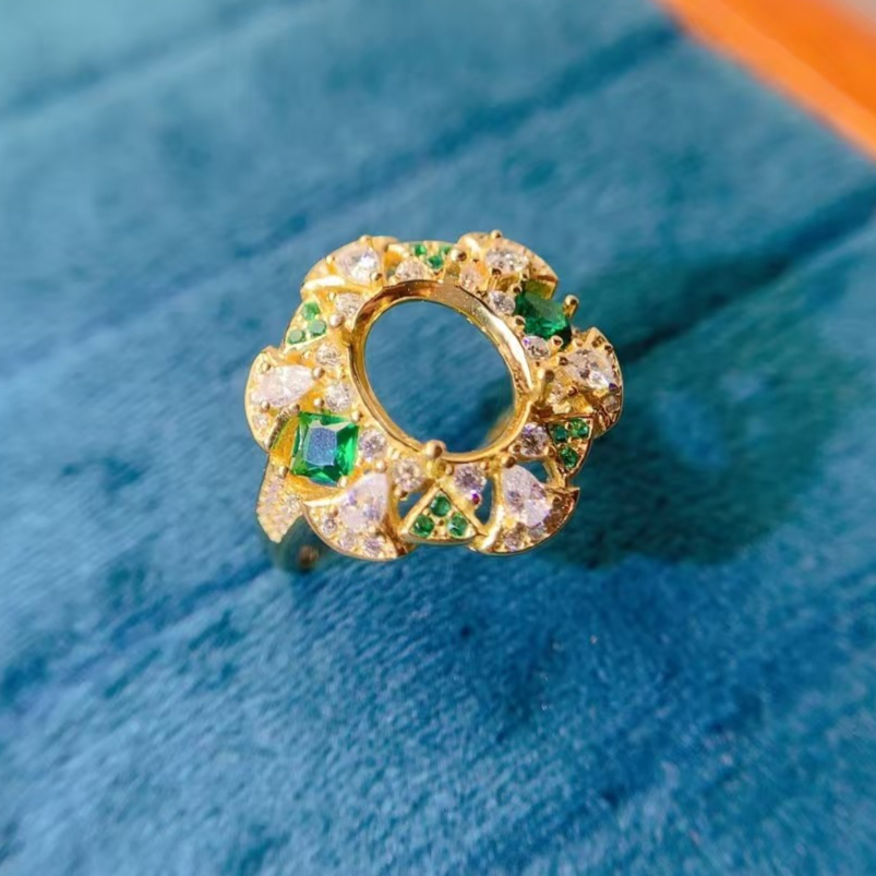 Supplier Wedding - Anillo de piedras preciosas semimontadas de