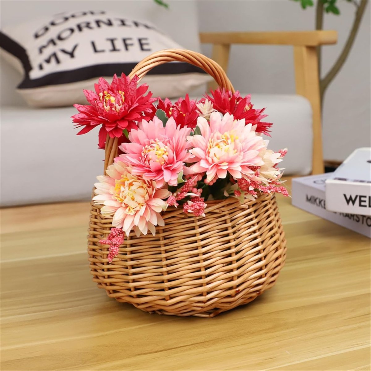 Cesta de mimbre para pícnic co - Flower Girl Basket reseña y precio