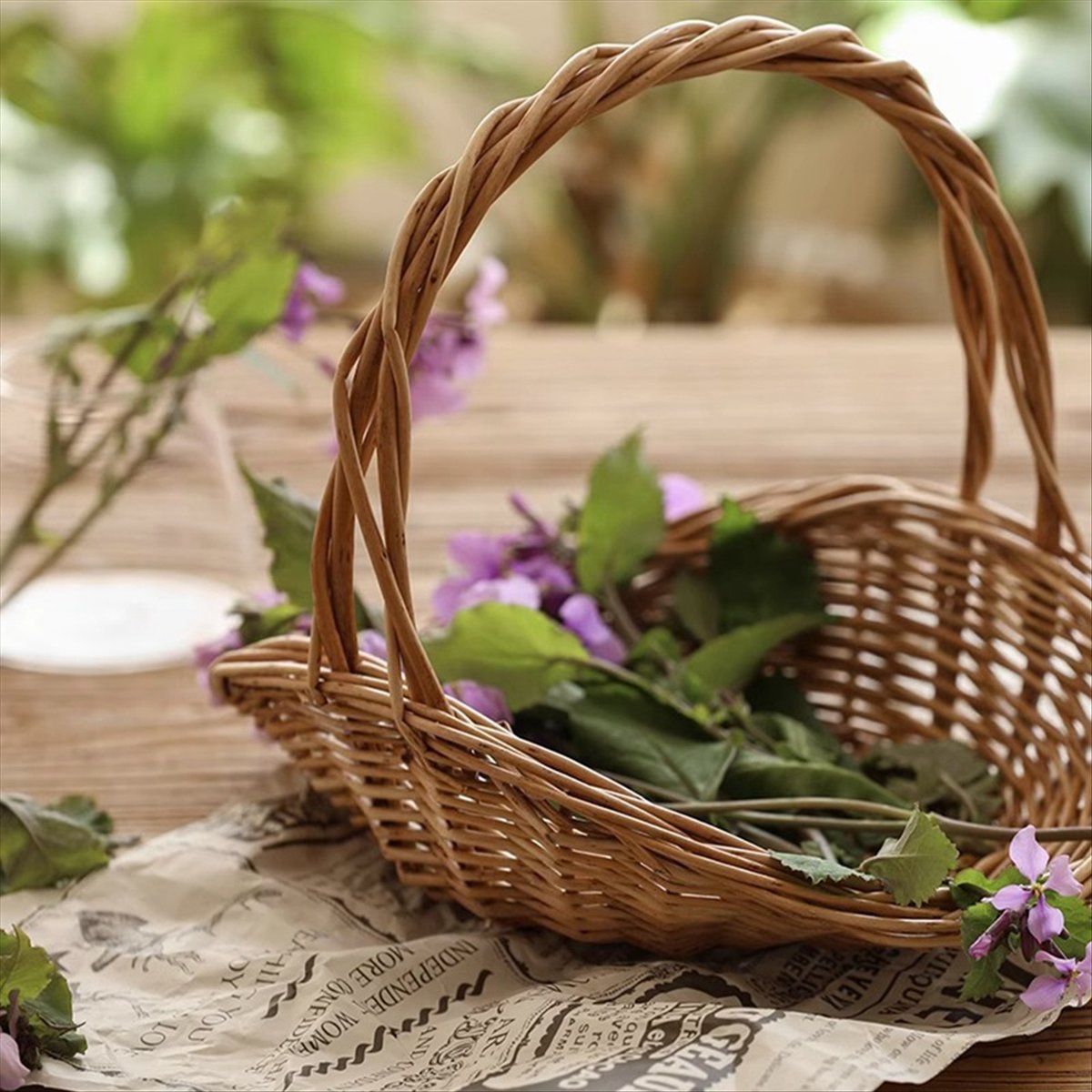 Cesta de picnic ABST, cesta de - Flower Girl Basket reseña y precio