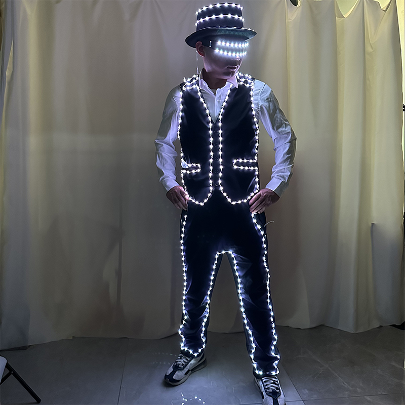 Traje LED a todo Color, Ropa d - Suit Supply Wedding Party reseña y precio
